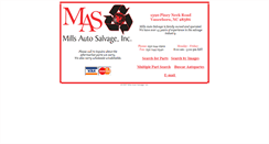 Desktop Screenshot of millsautosalvage.com