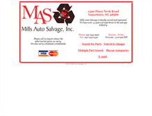 Tablet Screenshot of millsautosalvage.com